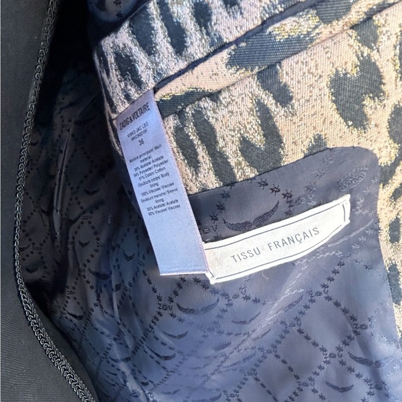 Zadig & Voltaire Leopard Print Blazer Size 36 women’s 10 - Picture 8 of 10